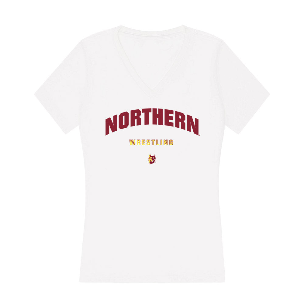 NSU - NCAA Wrestling : Griffin Lundeen - Women's V-Neck T-Shirt-0