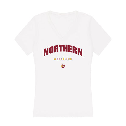 NSU - NCAA Wrestling : Griffin Lundeen - Women's V-Neck T-Shirt-0