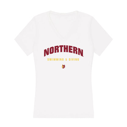 NSU - NCAA Women's Swimming & Diving : Marie Loest - Women's V-Neck T-Shirt-0