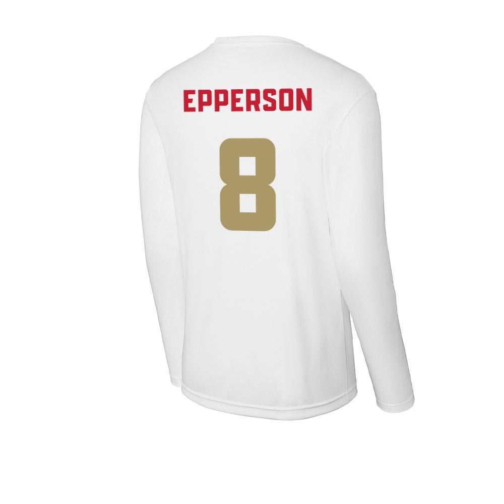 DU - NCAA Men's Ice Hockey : Kristian Epperson - Activewear Long Sleeve T-Shirt-1