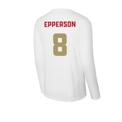 DU - NCAA Men's Ice Hockey : Kristian Epperson - Activewear Long Sleeve T-Shirt-1
