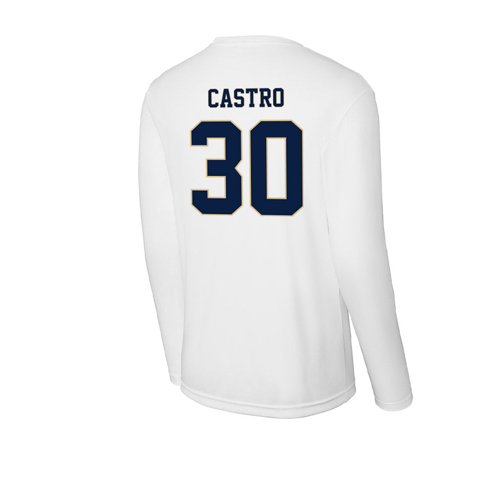 GWU - NCAA Men's Basketball : Rafael Castro - Activewear Long Sleeve T-Shirt-1