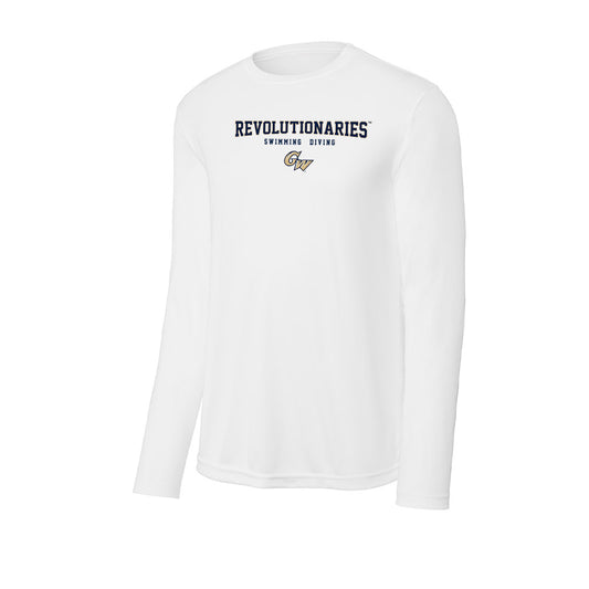 GWU - NCAA Men's Swimming & Diving : Gage Boushee - Activewear Long Sleeve T-Shirt-0