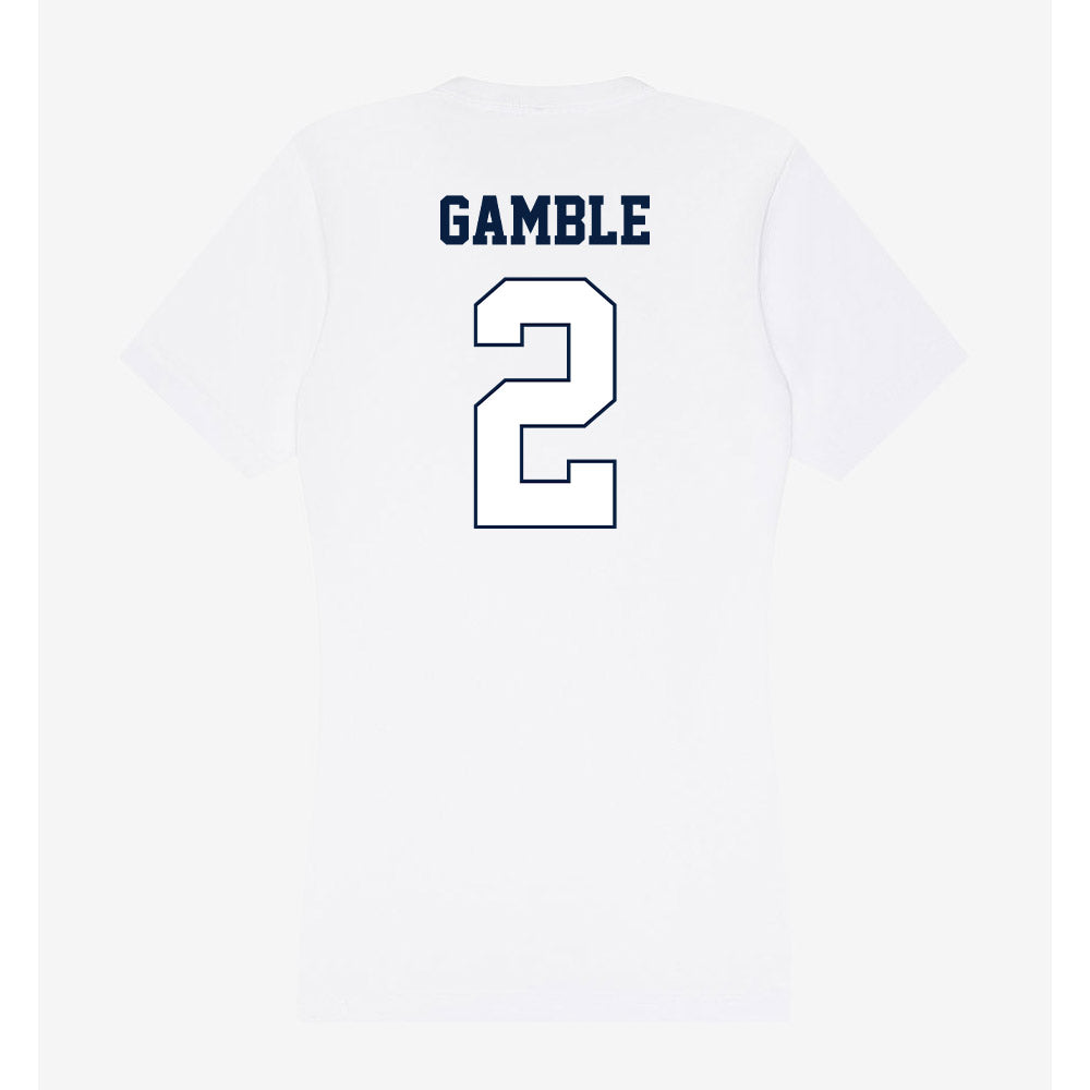 Monmouth - NCAA Women's Basketball : Gissel Gamble - Women's V-Neck T-Shirt-1