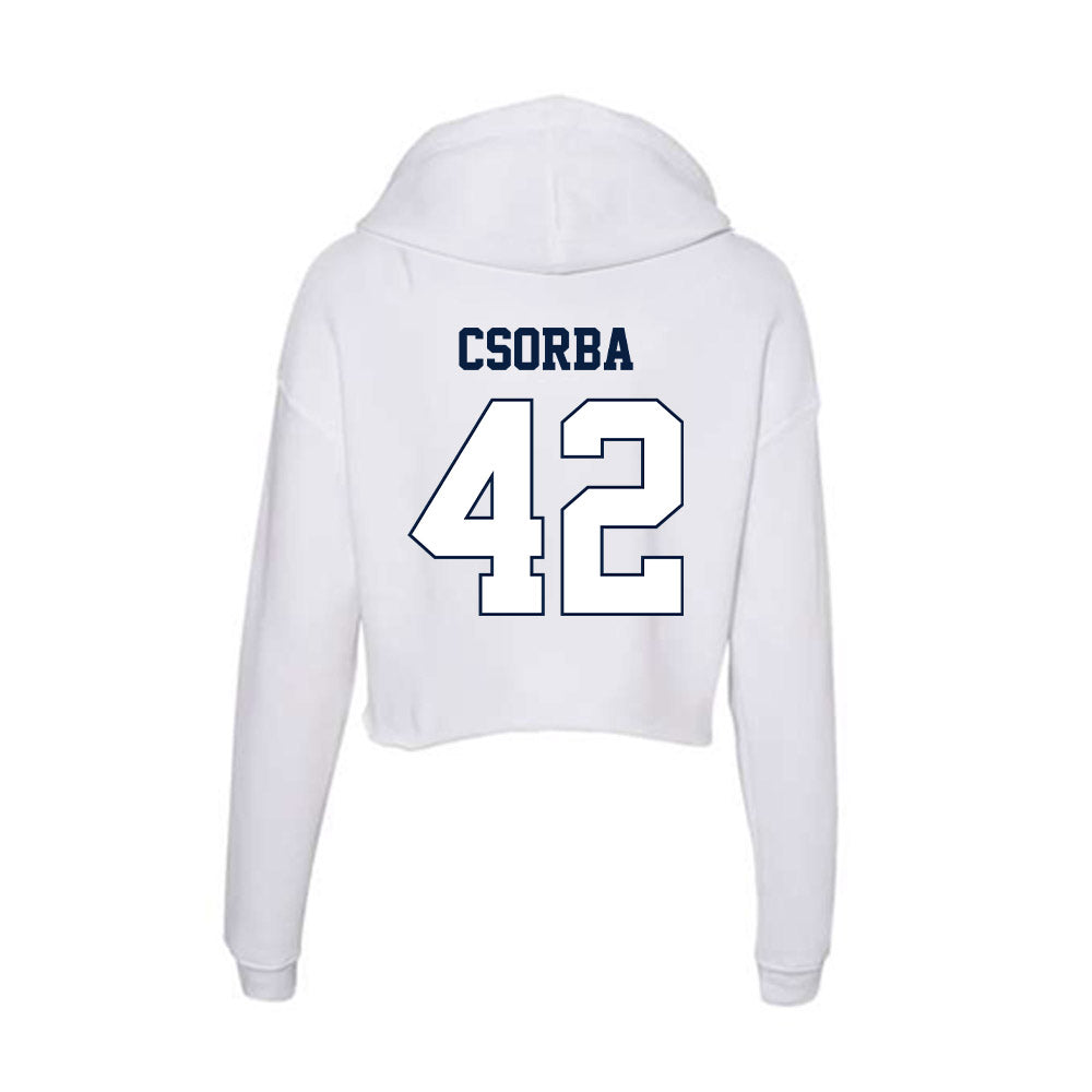 Monmouth - NCAA Men's Lacrosse : James Csorba - Women's Crop Fleece Hoodie-1