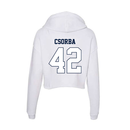Monmouth - NCAA Men's Lacrosse : James Csorba - Women's Crop Fleece Hoodie-1
