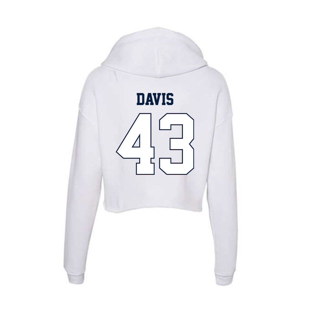 Monmouth - NCAA Football : Jake Davis - Women's Crop Fleece Hooded Sweatshirt-1