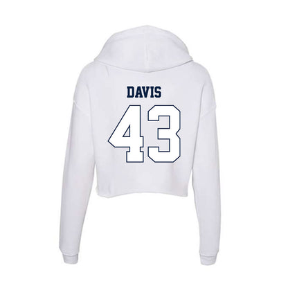 Monmouth - NCAA Football : Jake Davis - Women's Crop Fleece Hooded Sweatshirt-1