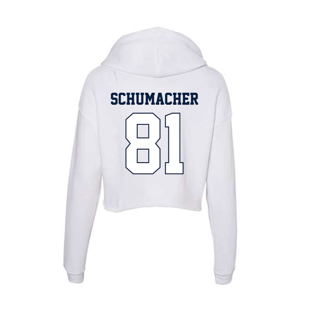 Monmouth - NCAA Football : Mike Schumacher - Women's Crop Fleece Hoodie-1