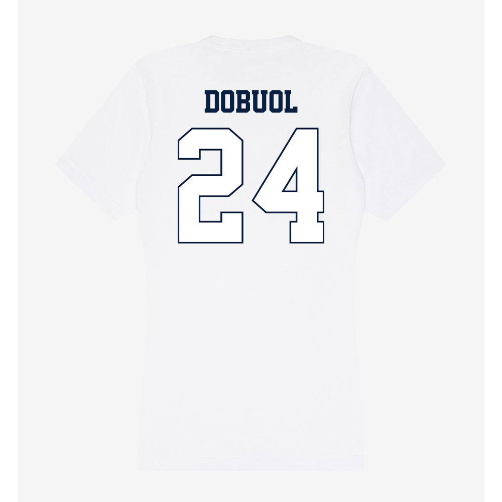 Monmouth - NCAA Men's Basketball : Jinup Dobuol - Women's V-Neck T-Shirt-1