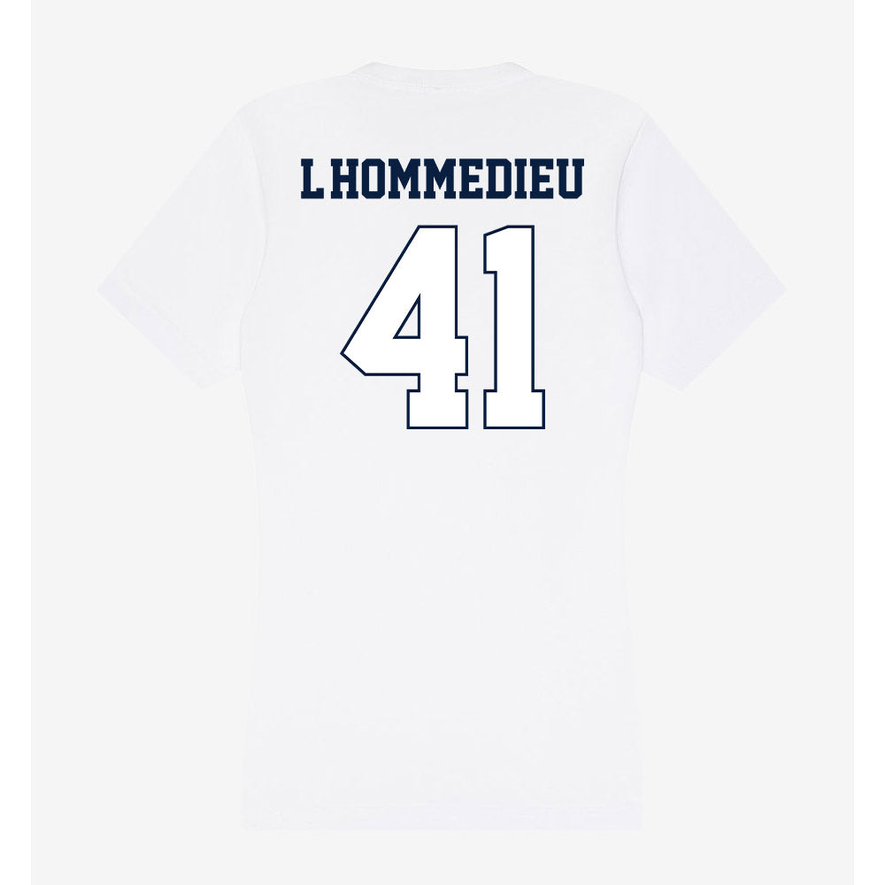 Monmouth - NCAA Men's Lacrosse : Benjamin L'Hommedieu - Women's V-Neck T-Shirt-1