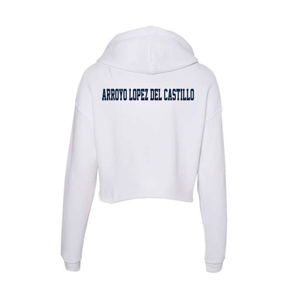 Monmouth - NCAA Men's Swimming & Diving : Izan Arroyo Lopez del Castillo - Women's Crop Fleece Hoodie-1