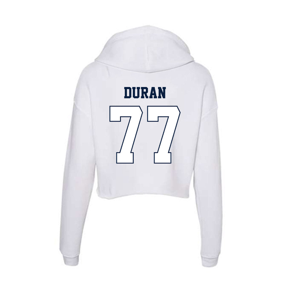 Monmouth - NCAA Football : Josh Duran - Women's Crop Fleece Hoodie-1