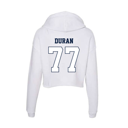 Monmouth - NCAA Football : Josh Duran - Women's Crop Fleece Hoodie-1