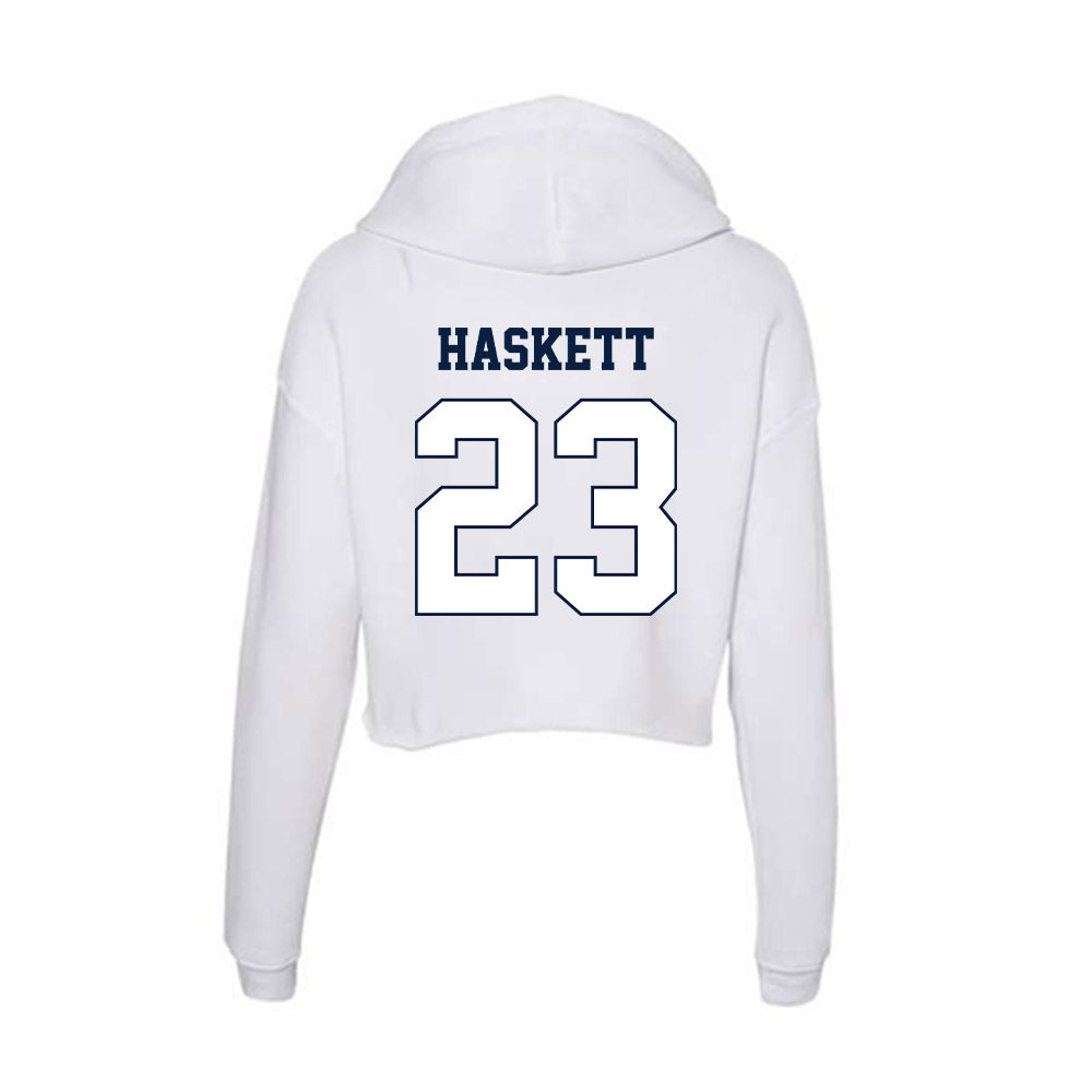 Monmouth - NCAA Football : Amir Haskett - Women's Crop Fleece Hoodie-1