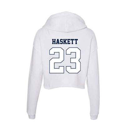Monmouth - NCAA Football : Amir Haskett - Women's Crop Fleece Hoodie-1