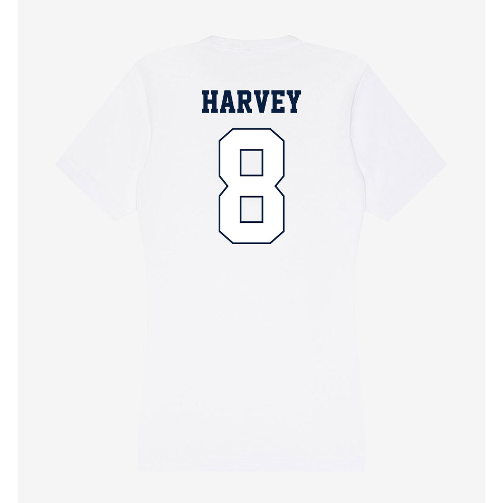 Monmouth - NCAA Men's Basketball : OMarion Harvey - Women's V-Neck T-Shirt-1