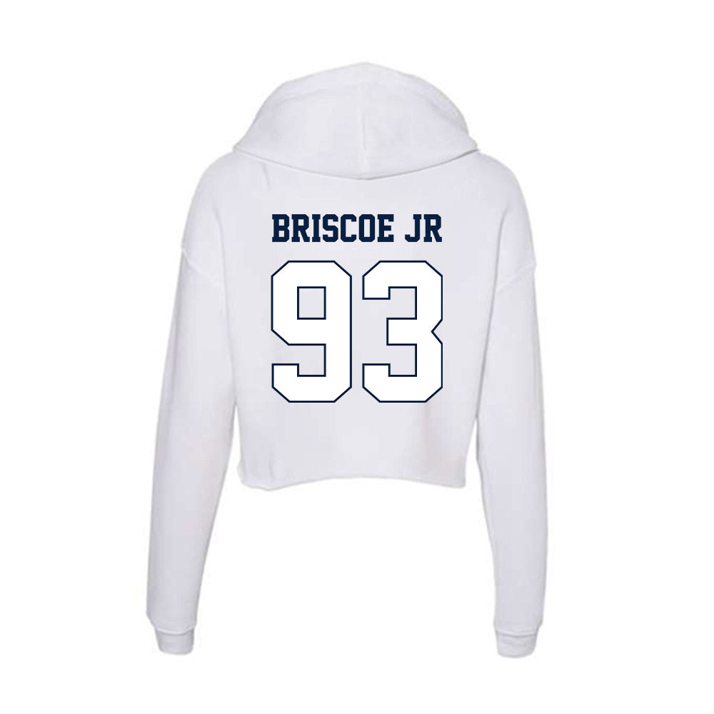 Monmouth - NCAA Football : DJ Briscoe Jr - Women's Crop Fleece Hooded Sweatshirt-1