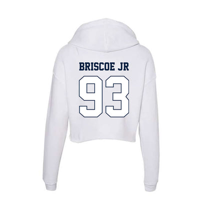 Monmouth - NCAA Football : DJ Briscoe Jr - Women's Crop Fleece Hooded Sweatshirt-1
