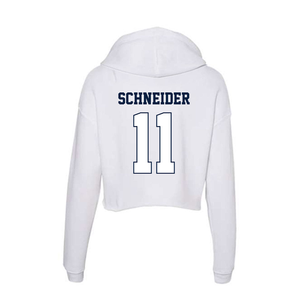 Monmouth - NCAA Men's Lacrosse : Matt Schneider - Women's Crop Fleece Hoodie-1