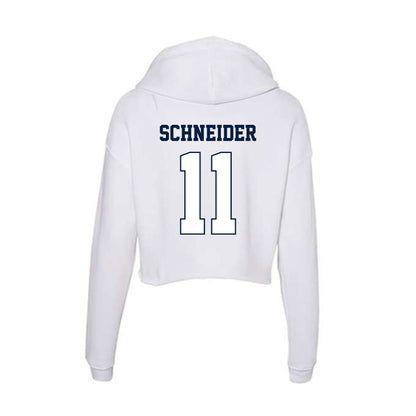 Monmouth - NCAA Men's Lacrosse : Matt Schneider - Women's Crop Fleece Hoodie-1