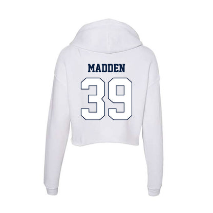 Monmouth - NCAA Men's Lacrosse : William Madden - Women's Crop Fleece Hoodie-1