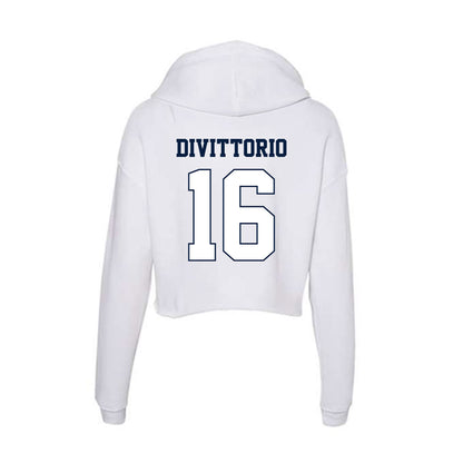 Monmouth - NCAA Football : Michael DiVittorio - Women's Crop Fleece Hooded Sweatshirt-1