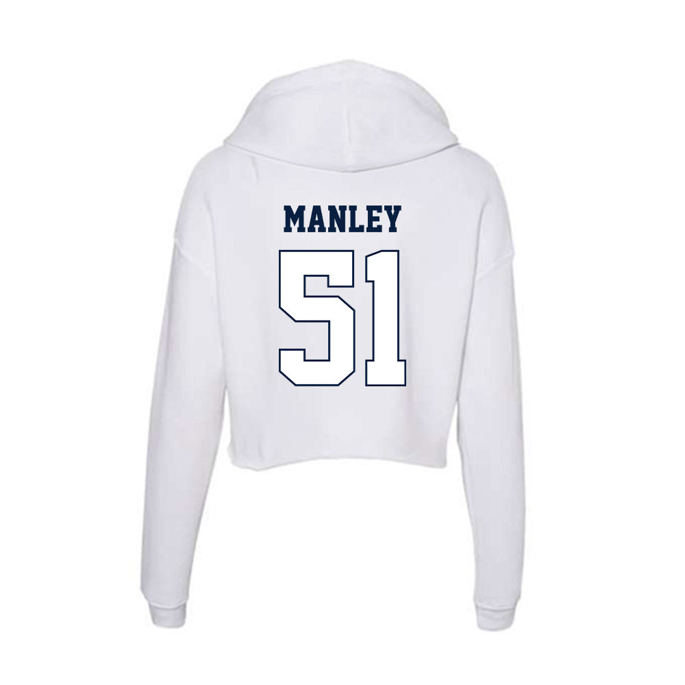 Monmouth - NCAA Men's Lacrosse : Tommy Manley - Women's Crop Fleece Hoodie-1