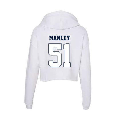 Monmouth - NCAA Men's Lacrosse : Tommy Manley - Women's Crop Fleece Hoodie-1