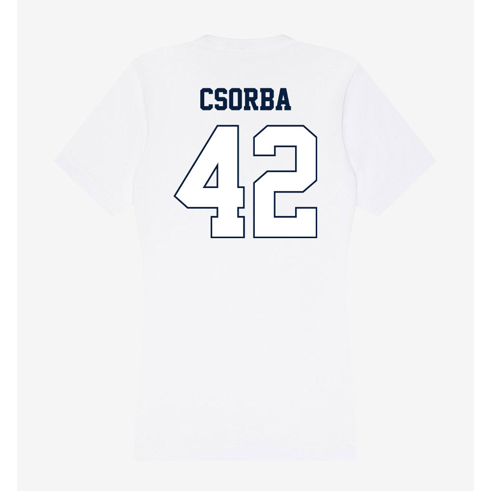 Monmouth - NCAA Men's Lacrosse : James Csorba - Women's V-Neck T-Shirt-1
