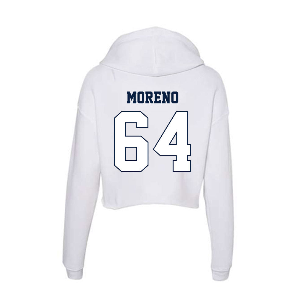 Monmouth - NCAA Football : Chris Moreno - Women's Crop Fleece Hooded Sweatshirt-1