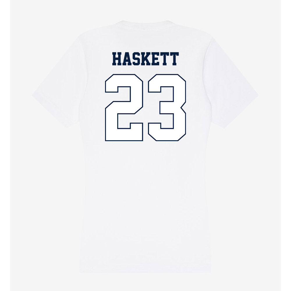 Monmouth - NCAA Football : Amir Haskett - Women's V-Neck T-Shirt-1