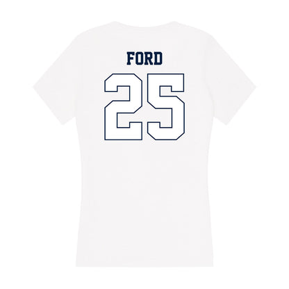 Monmouth - NCAA Women's Soccer : Clara Ford - Women's V-Neck T-Shirt-1
