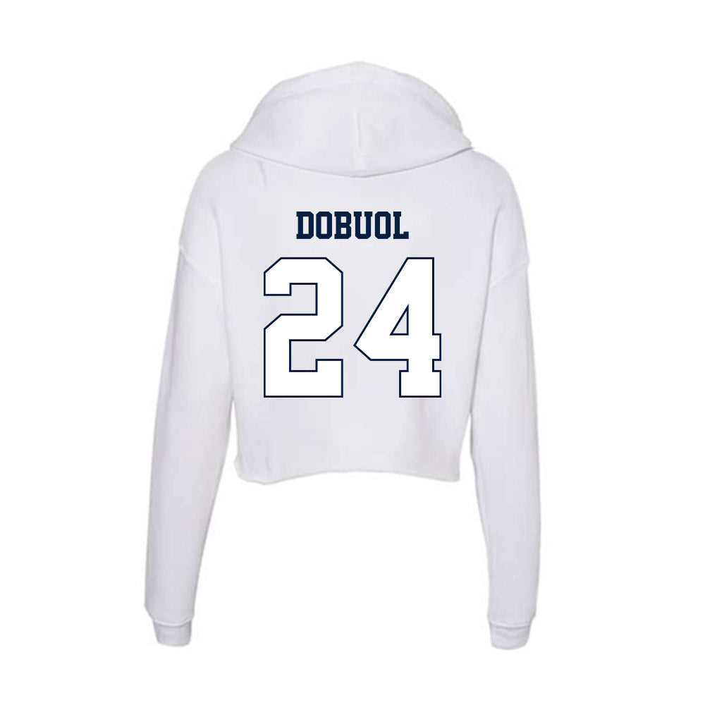 Monmouth - NCAA Men's Basketball : Jinup Dobuol - Women's Crop Fleece Hoodie-1