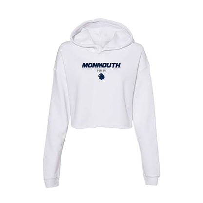 Monmouth - NCAA Men's Soccer : Jasen Bottini - Women's Crop Fleece Hooded Sweatshirt-0