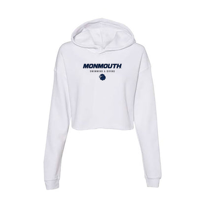 Monmouth - NCAA Men's Swimming & Diving : Izan Arroyo Lopez del Castillo - Women's Crop Fleece Hoodie-0
