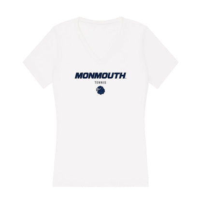 Monmouth - NCAA Men's Tennis : Santiago Ledesma - Women's V-Neck T-Shirt-0
