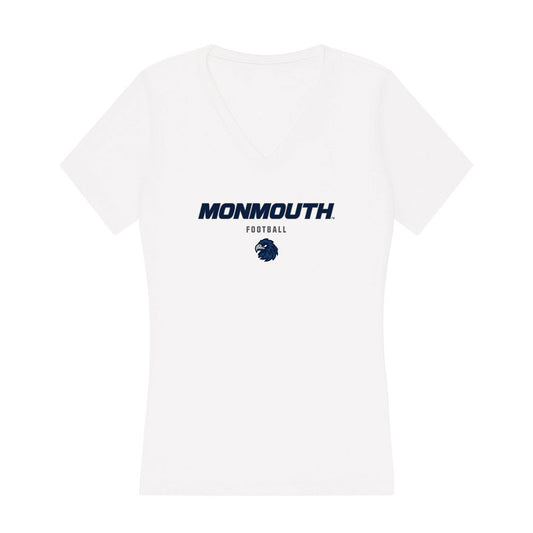 Monmouth - NCAA Football : Keshawn Mister - Women's V-Neck T-Shirt-0