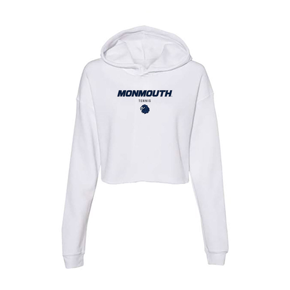 Monmouth - NCAA Men's Tennis : Santiago Ledesma - Women's Crop Fleece Hooded Sweatshirt-0