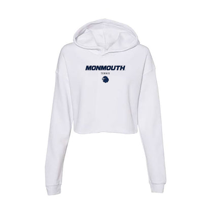 Monmouth - NCAA Men's Tennis : Santiago Ledesma - Women's Crop Fleece Hooded Sweatshirt-0