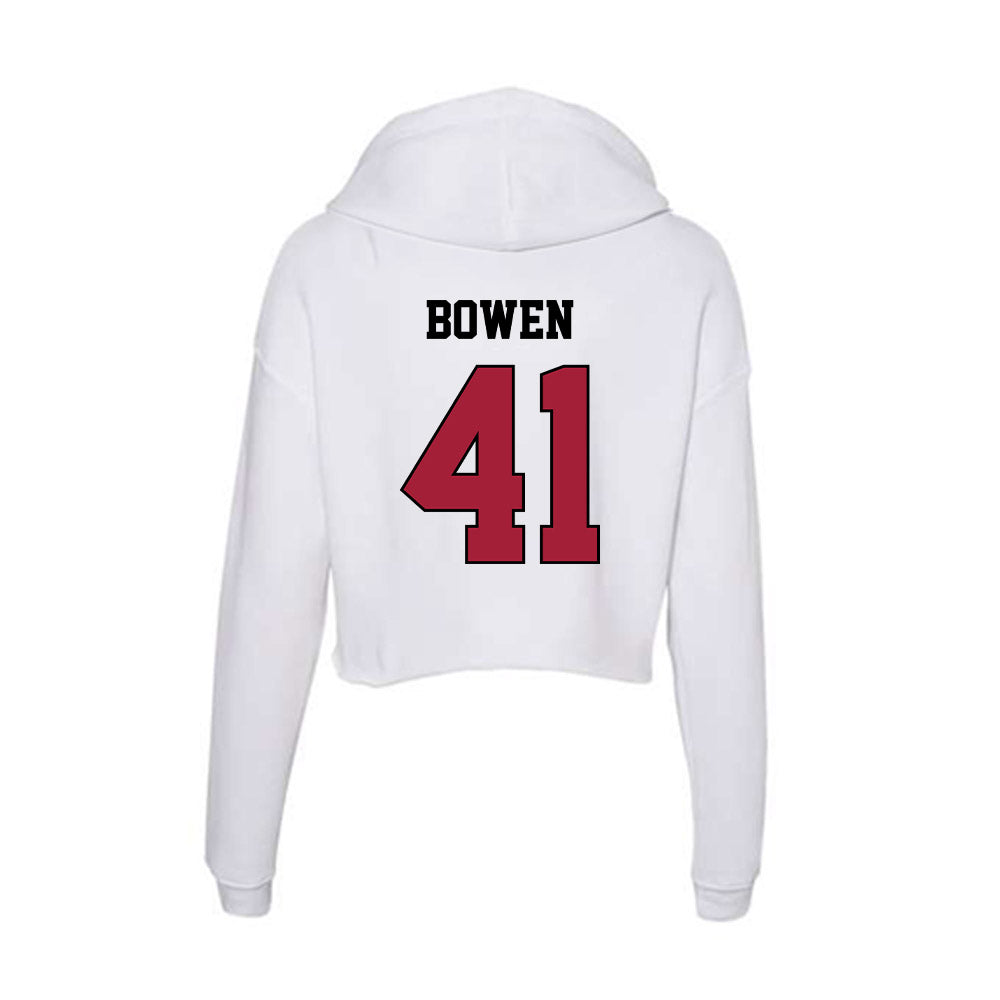 St. Joe's - NCAA Baseball : Ethan Bowen - Women's Crop Fleece Hoodie-1