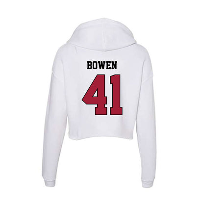 St. Joe's - NCAA Baseball : Ethan Bowen - Women's Crop Fleece Hoodie-1