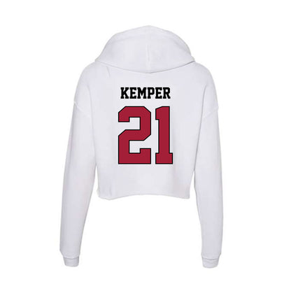 St. Joe's - NCAA Men's Basketball : Davis Kemper - Women's Crop Fleece Hoodie-1