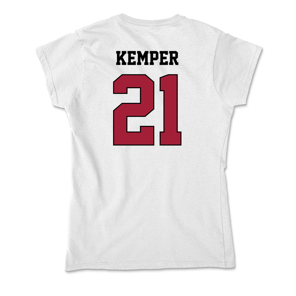 St. Joe's - NCAA Men's Basketball : Davis Kemper - Soft Style Women’s T-Shirt-1