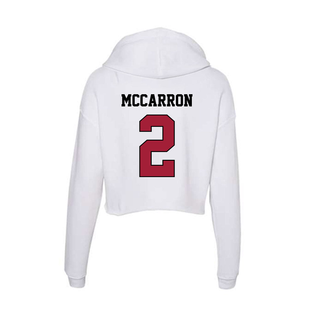 St. Joe's - NCAA Baseball : Duke McCarron - Women's Crop Fleece Hoodie-1