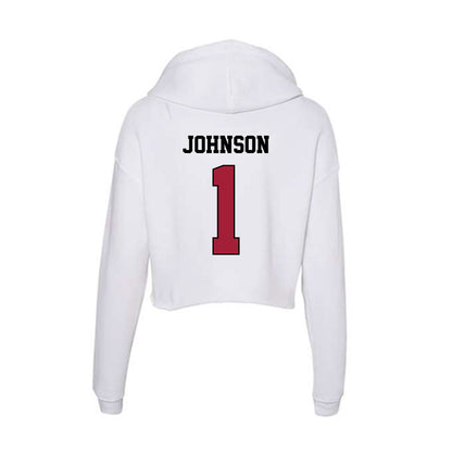 St. Joe's - NCAA Men's Basketball : Mekai Johnson - Women's Crop Fleece Hoodie-1