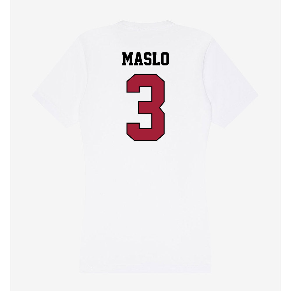 St. Joe's - NCAA Baseball : Augie Maslo - Women's V-Neck T-Shirt-1