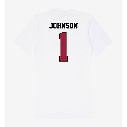 St. Joe's - NCAA Men's Basketball : Mekai Johnson - Women's V-Neck T-Shirt-1