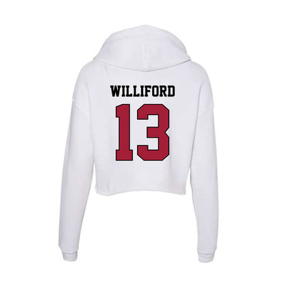 St. Joe's - NCAA Men's Basketball : Austin Williford - Women's Crop Fleece Hoodie-1
