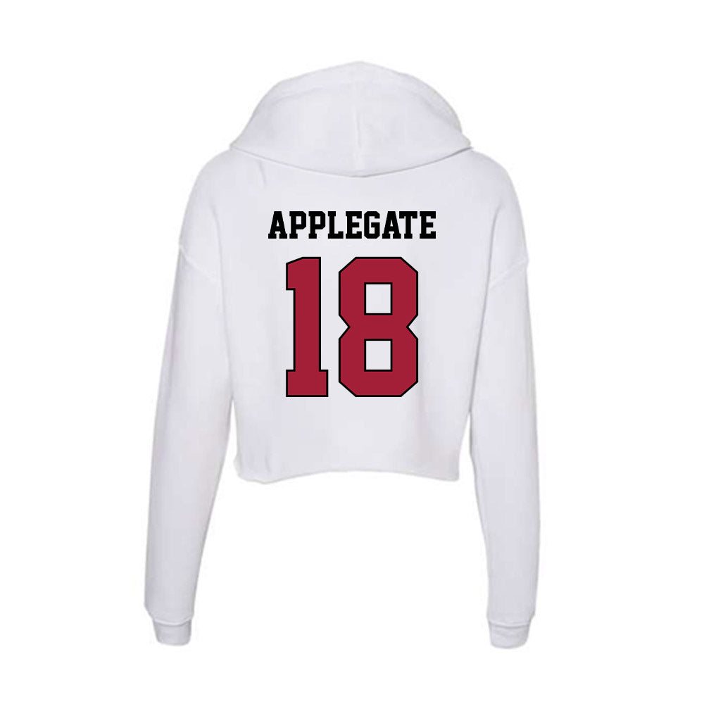 St. Joe's - NCAA Baseball : Carson Applegate - Women's Crop Fleece Hoodie-1